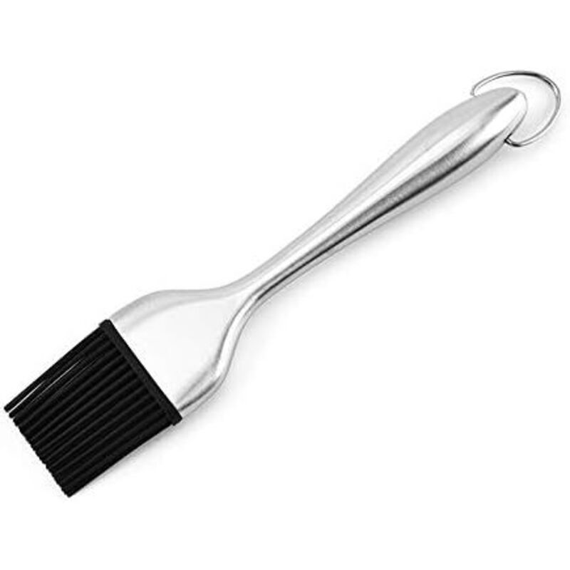 Küchenbürste, Edelstahlbürste Mit Silikonborsten Für Gebäck, Grillgut Und Steaks – Bpa-frei Und Hitzebeständig Bis 250 °c (20 Cm) – Fei Yu