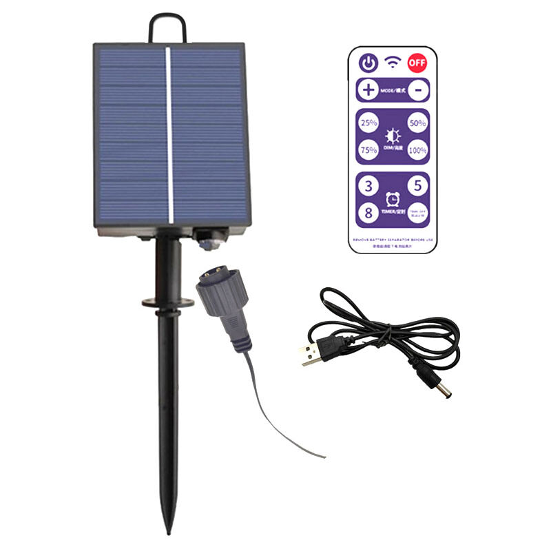 – Steuereinheit Für Solar-lichterketten – Wasserdicht Nach Ip65 – 8 Beleuchtungsmodi – Helligkeitsregelung Von 25–100 % – 4,5 V 1,2 W Polysilizium-panel