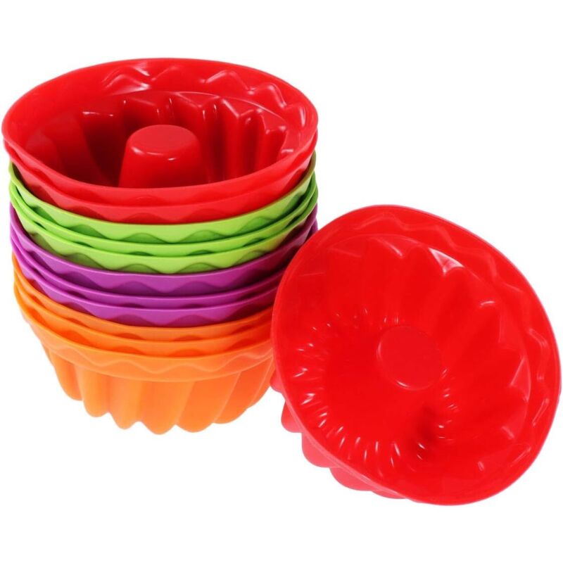 Set Mit 12 Wiederverwendbaren Mini-silikonformen (farben Zufällig) - Fei Yu
