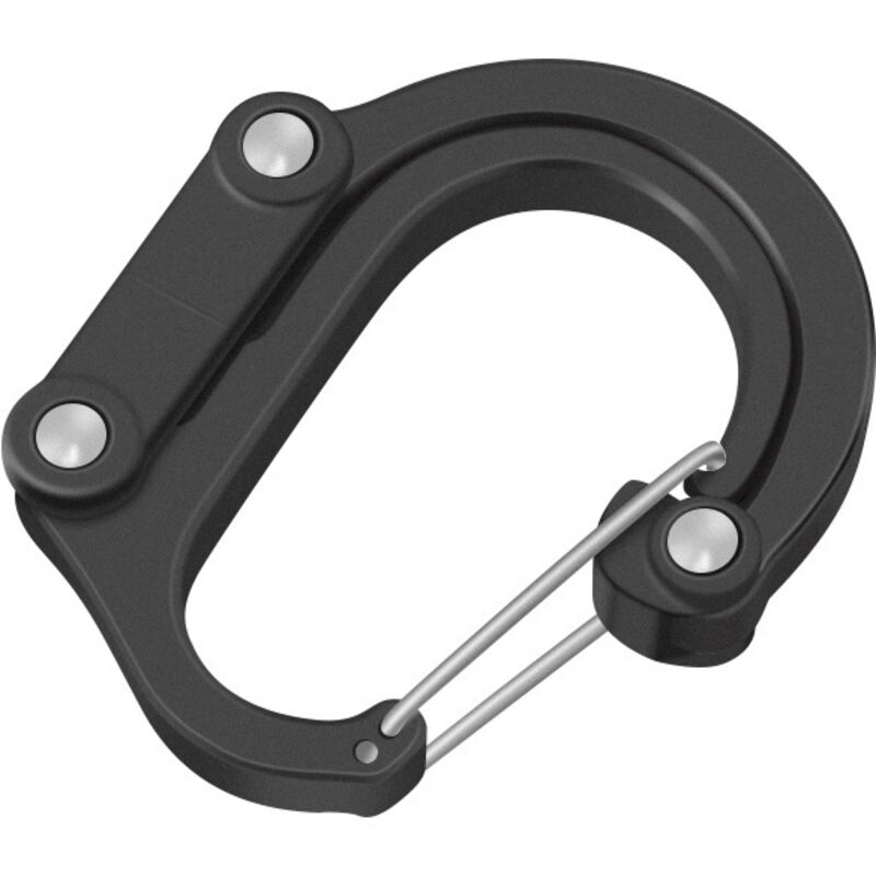 Schwarzer, Drehbarer D-förmiger Karabiner