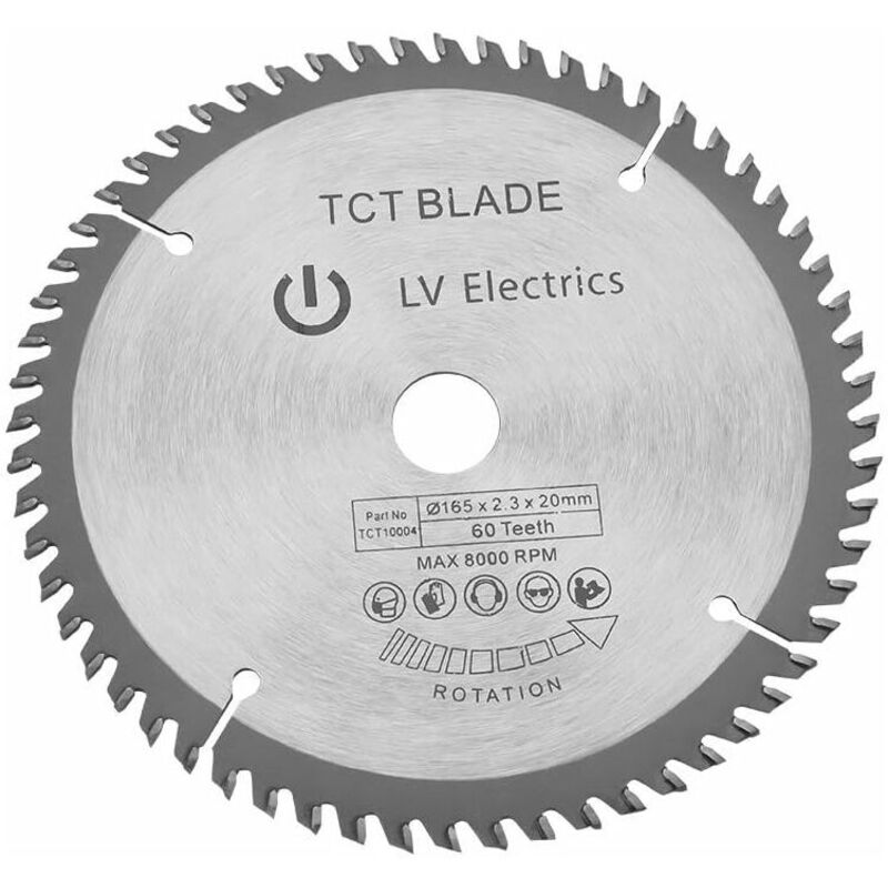 6-zoll-kreissägeblatt, Silberne Trennscheibe Für Holz, 60 Zähne + 1 Reduzierring, Sunny