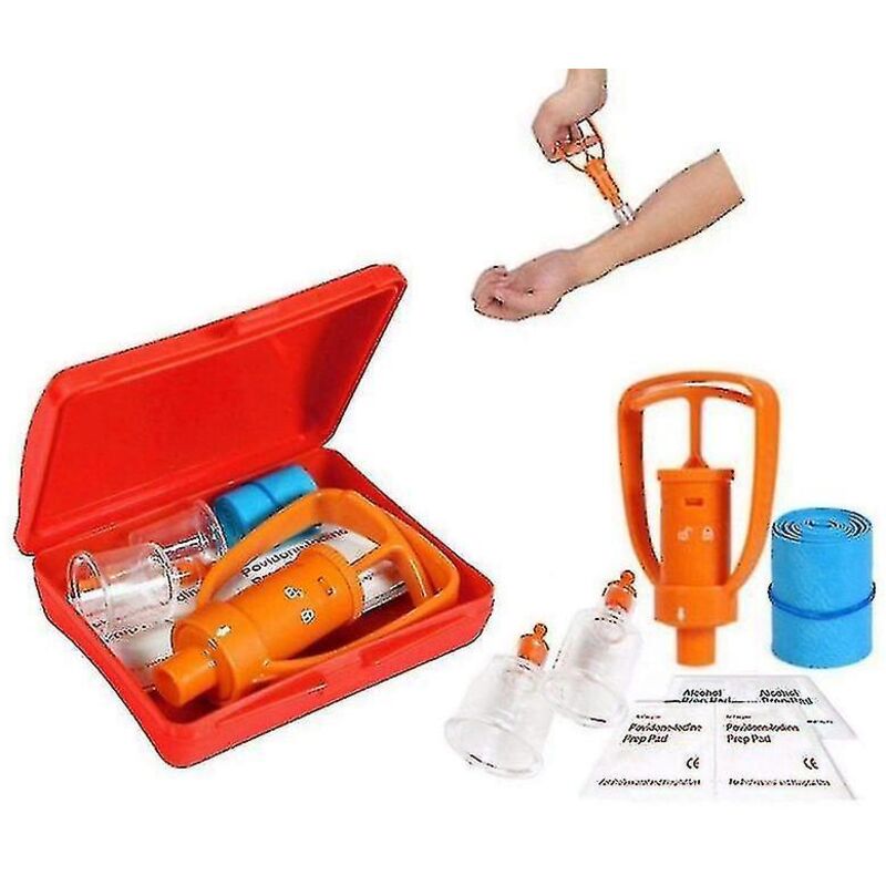 Crea – Insektengift-absaugset – Wiederverwendbare Vakuumpumpe – 2 Saugnäpfe Für Effektive Absaugung – Kompaktes Erste-hilfe-set