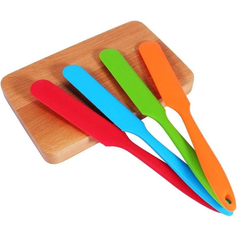 4-teiliges Silikon-schaber-set, Antihaftbeschichtet, Langlebig, Mini-silikonlöffel, Silikonspatel-set Zum Backen Von Kuchen Und Küchenschaberlöffel - Fei Yu