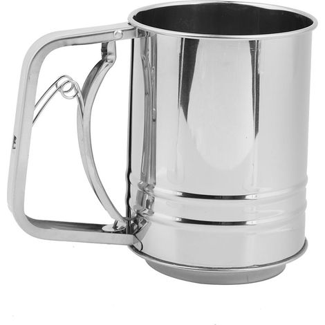 Handlicher Mehlsiebbecher Aus Edelstahl Zum Kochen, Backen Und Braten Zu Hause, Mehlsieben