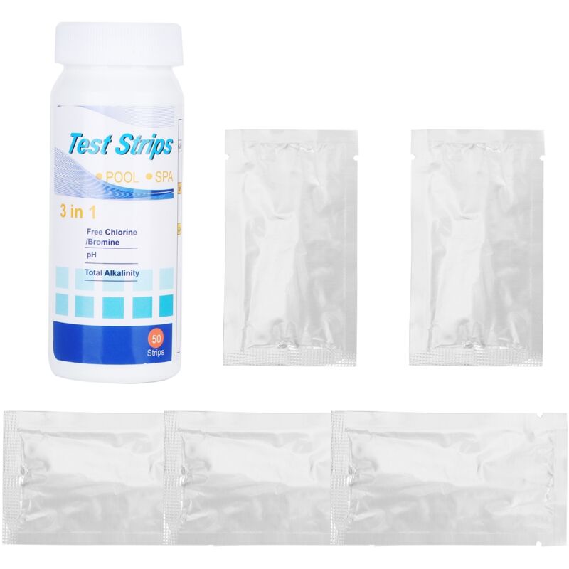 3-in-1-set: Ph-teststreifen Für Wasser, Chlorteststreifen Für Pool Und Spa, Reinigungszubehör