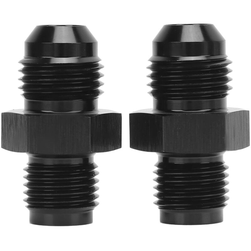 Paar 6an Auf 1/2-20 Reverse Flare Adapter, Metallkonstruktion, Schwarzer Getriebekühleranschluss.