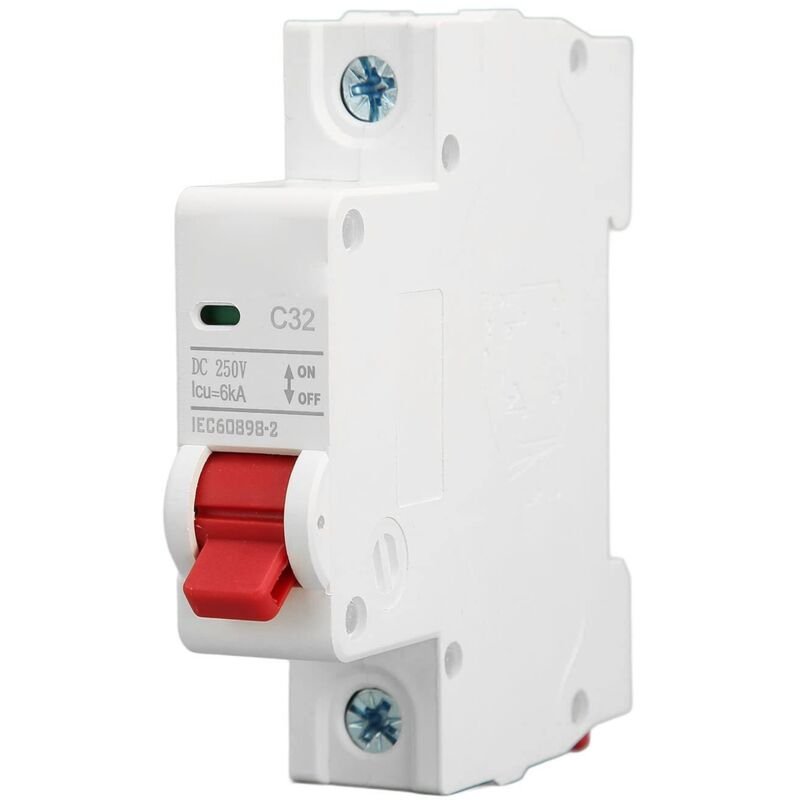 C32 1p Dc-leistungsschalter 250 V 32 A Miniatur-leistungsschalter Für Solar-pv-anlagen Din-schienenmontage Niederspannungs-segmentierungsfähigkeit 6000 A