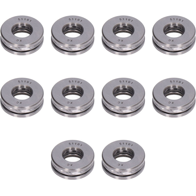 10 Stück Flugzeug-schublager Flugzeug-schublager Hochpräzises Abnehmbares Miniatur-axiallager-set Aus Metall (51101)