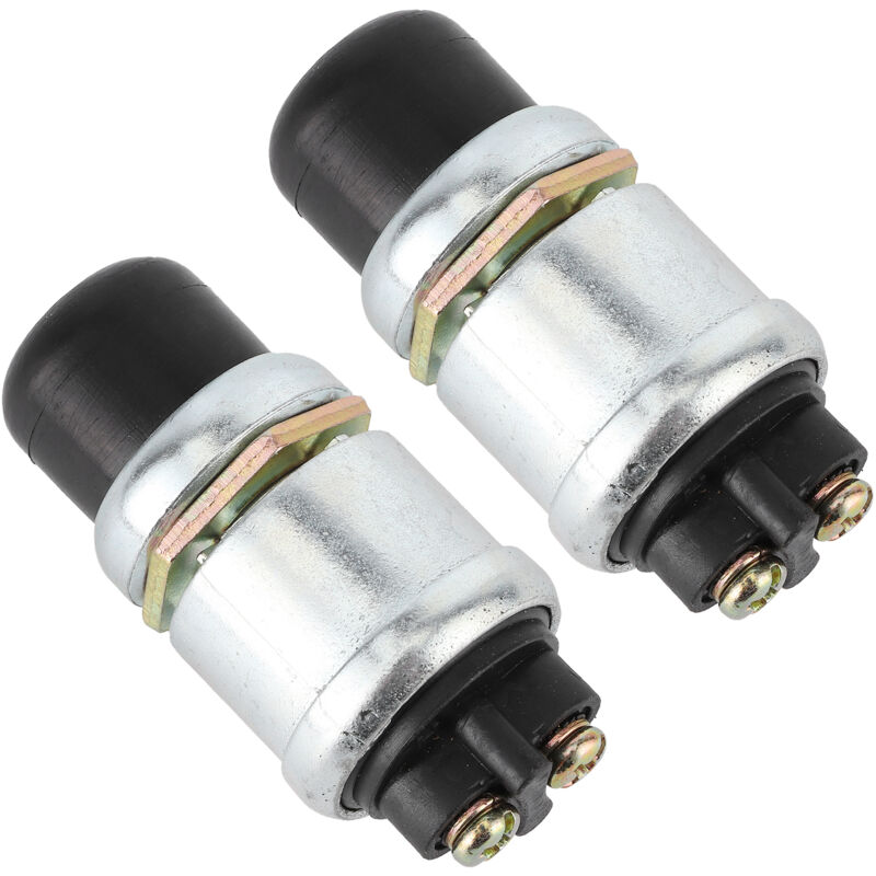 Akozon 2 Stück Wasserdichter Spst-druckknopf-starterhupen-motorstartschalter 12v 50a Für Autos Und Boote.