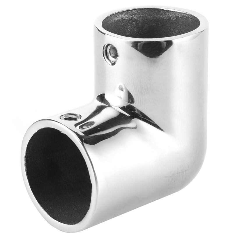 Zjchao Bootsrohrverbinder, Bootshandlaufbeschlag, Schlauchverbinder, Marine Yacht, 90°-winkelrohrverbindung, Handlaufbeschlag Aus Edelstahl (b(25mm))