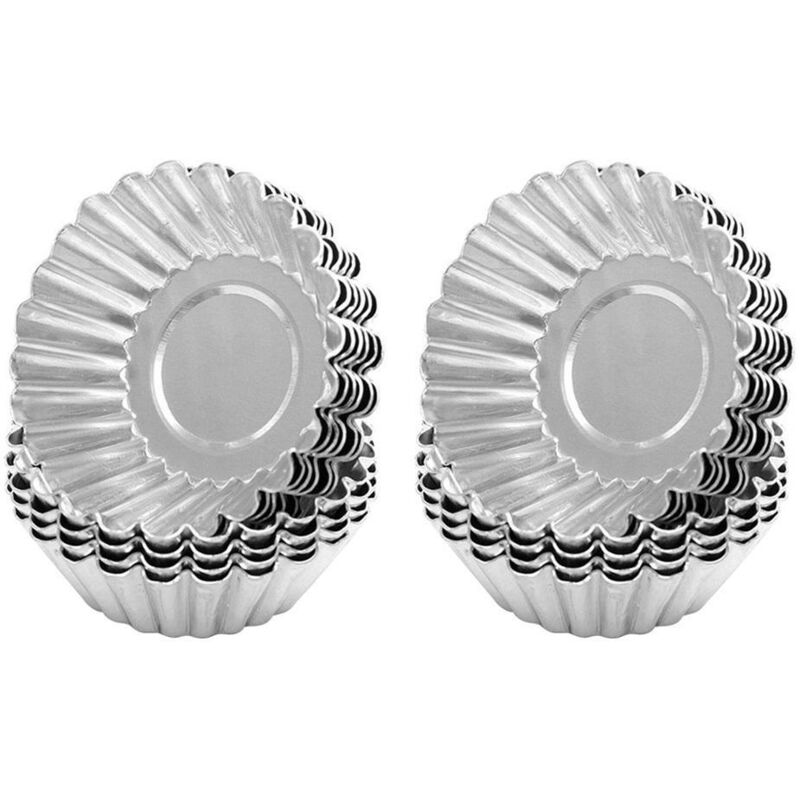 Phefop Set Mit 30 Mini-eierkuchenformen Aus Aluminium Zum Backen, Antihaftbeschichtete Cupcakes Mit Wiederverwendbaren Backutensilien, Aus Aluminium
