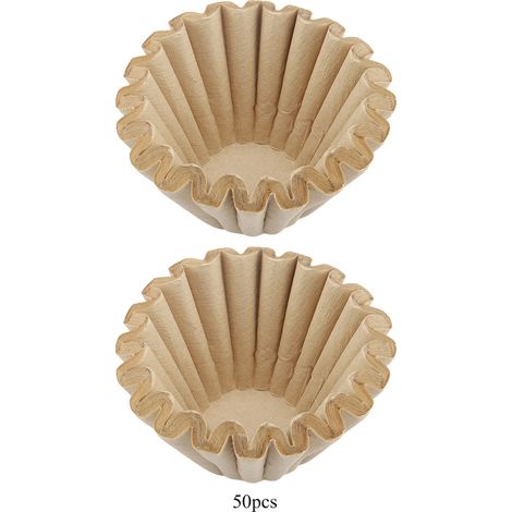 Asixxsix Einweg-kaffeefilter, Mehrweg-kaffeefilter Aus Ungebleichtem Holz, Gebleichte Holzfaser, Reinheit Und Originalgeschmack, 50 Stück, Wiederverwendbar, Für Den Hausgebrauch (1 Bis 4 Portionen)