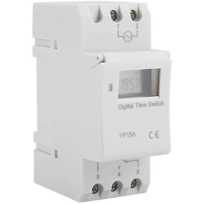 Crea 15a Din-schienen-programmierbarer Schalter Mit Programmierbarem Zeitrelais, Digitalem Lcd-display (ac220v)