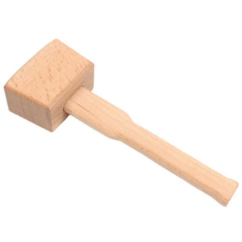 Zimmermannshammer Aus Buchenholz, Lederbearbeitungshammer, Vollholz-vierkanthammer, Holzklöppel, Hammerkopf, Werkzeug, Stammhammer