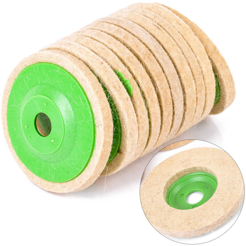 Set Mit 4 Polierscheiben Aus Wollfilz Für 100-mm-winkelschleifer