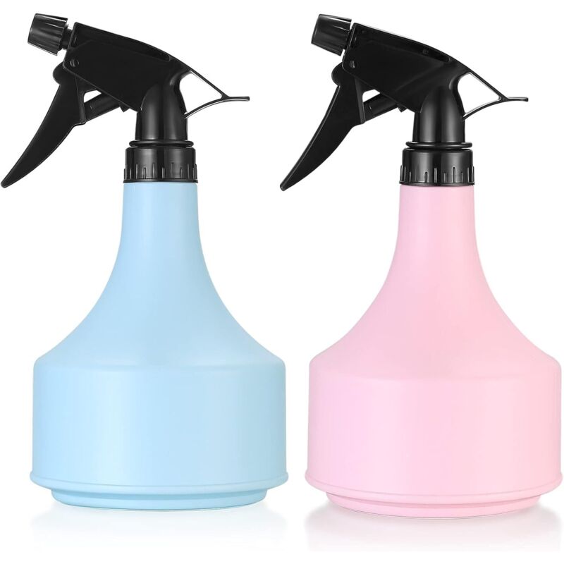 Leere Sprühflaschen, 500 Ml Kunststoff-sprühdosen, Leere Sprühflaschen, Nachfüllbare, Pumpenbetriebene Wassersprüher, Sprühgerät Für Pflanzen, Garten, Küche, Innenräume – Rosa + Blau – Fei Y