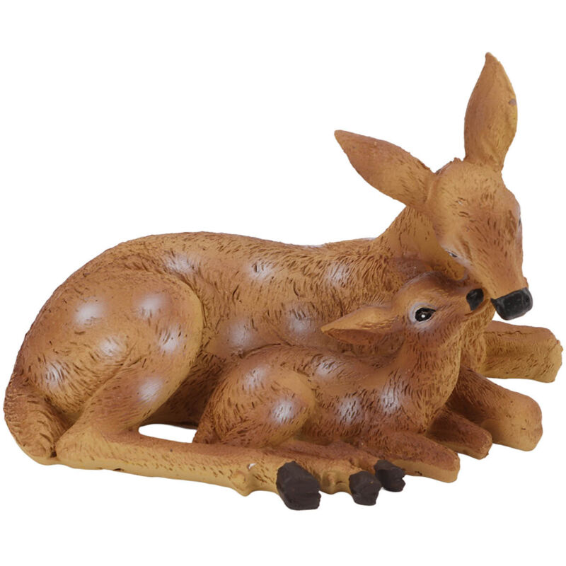 Handbemalte Hirschfigur, Lackiert, Detailreich Gestaltet, Hübsche Hirschstatue Für Die Dekoration Von Haus Und Garten, Geschenkidee