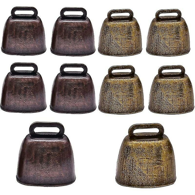 Crea Kuhglocke, 10 Stück, Mini-vintage-glocken Aus Kupfermetall Für Kuh, Pferd Und Schaf