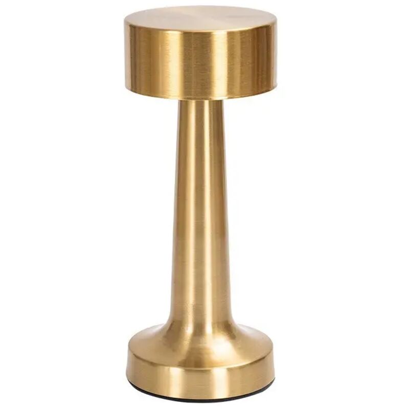 Fei Yu – 3-w-led-tischleuchte (kabellos) – 24 Stunden Akkulaufzeit – 3-stufiger Touch-dimmer – Aluminium-design – Goldfarben