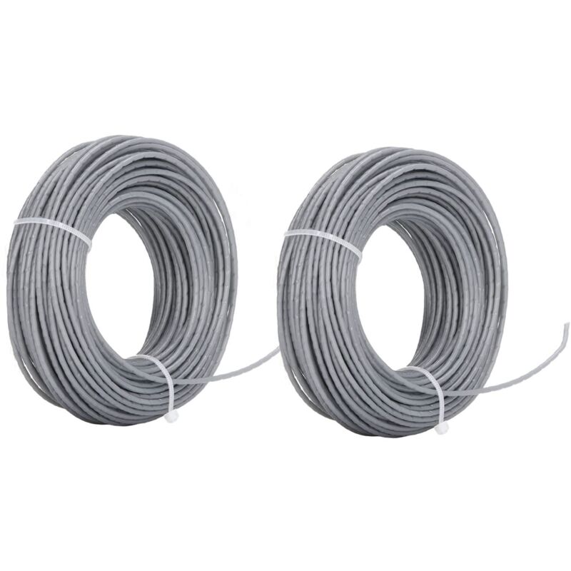 2er-pack Ersatzspulen Für Freischneider, 24 M, 2,0 Mm Nylon, Grau, Für Bosch Art 24, 27, 30, 36, Zum Nachfüllen Aller Gängigen Trimmerspulen