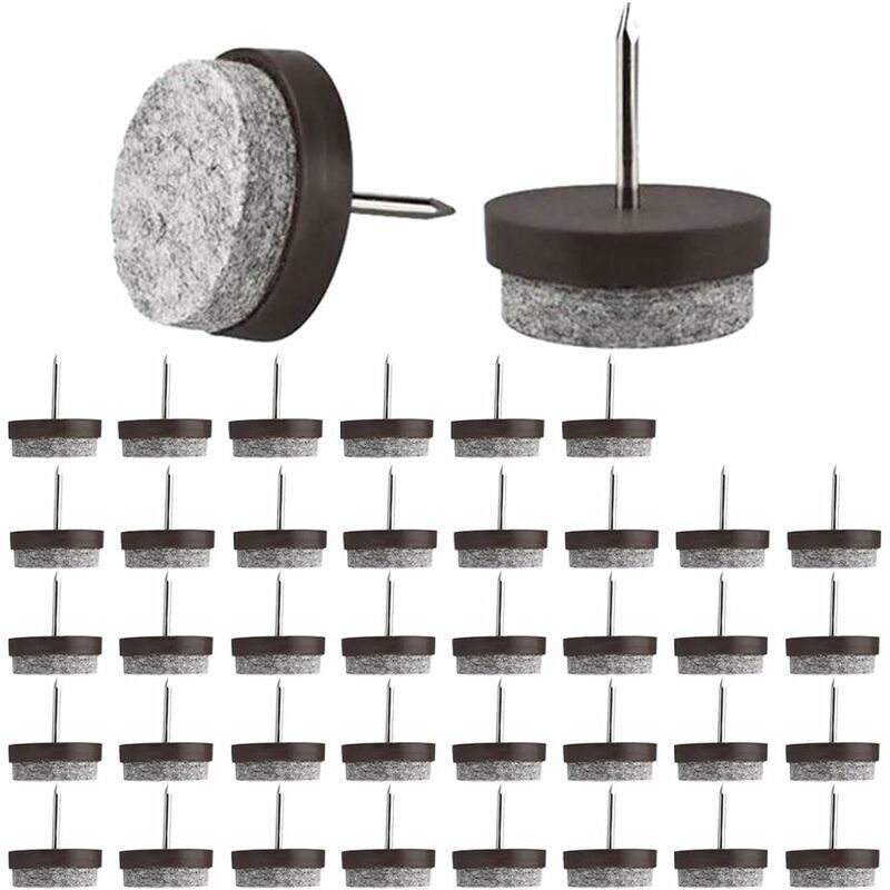 Nagelgleiter Für Stühle, Filzgleiter Zum Anschrauben, 40 Stück Nagelgleiter Für Möbel, Runde Stuhlgleiter (21 Mm), Filzgleiter Für Möbel, Möbelgleiter, -versailles
