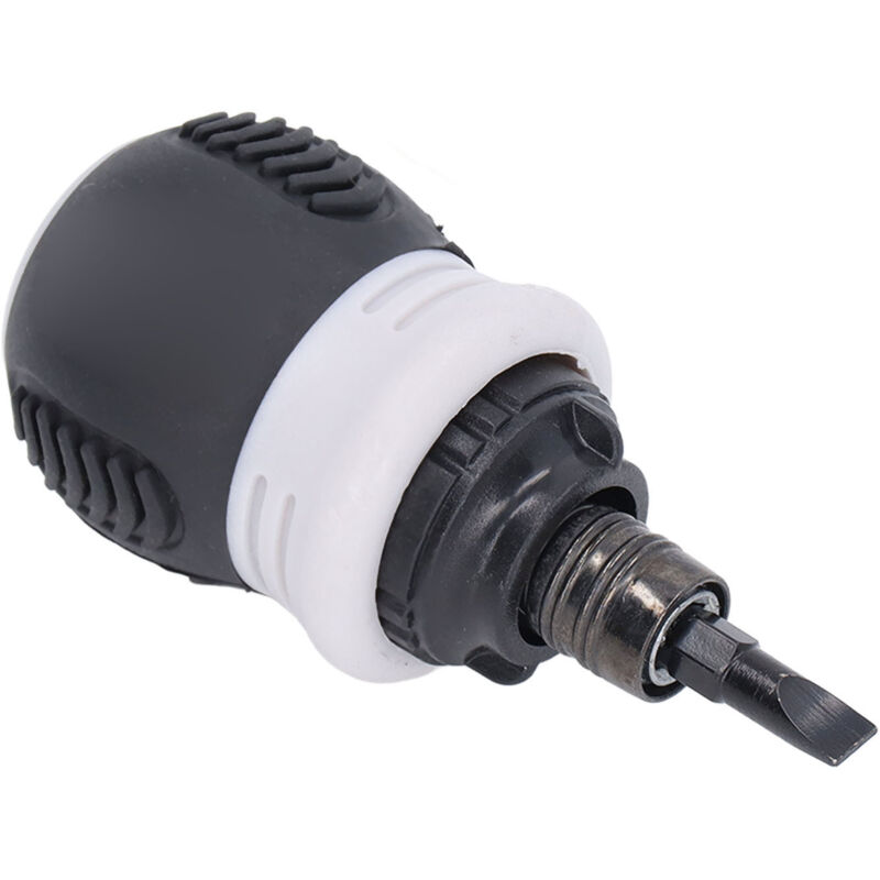 Mehrbit-ratschenschraubendreher, 2-in-1-kurzwerkzeug, Mini-magnet-kreuzschlitzschraubendreher (grau)