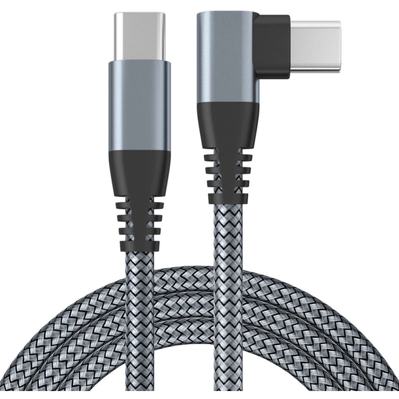Typ-c-ladekabel Mit Zwei Enden, Abgewinkeltes Schnelllade-datenkabel, Geeignet Für Laptops Und Mobiltelefone