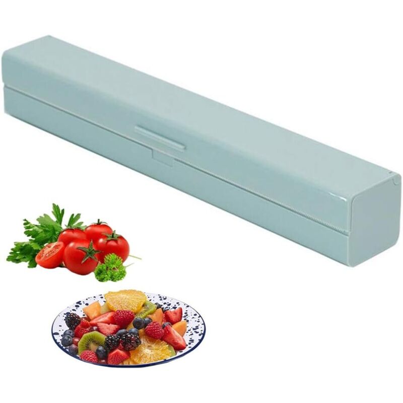 Frischhaltefolienabroller, Papierschneider, 5 X 5 X 32 Cm, Pp-kunststoff, Für Lebensmittelverpackungen, Alufolie, Haushalt, Küche, Gastronomie (grün) - Fei Yu