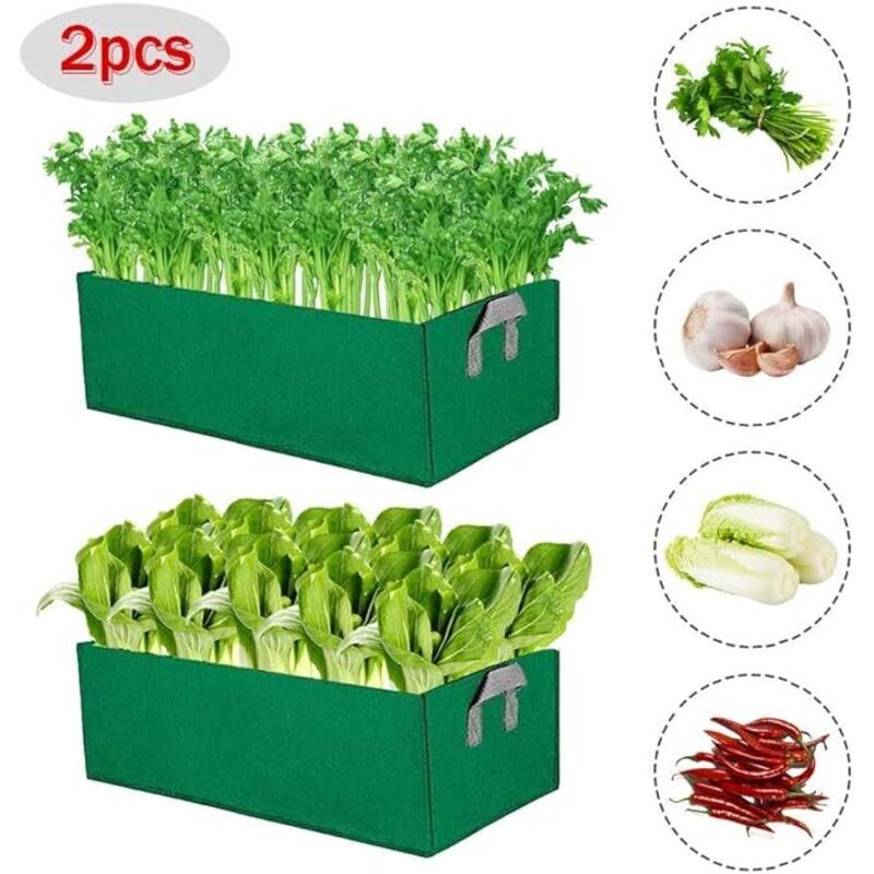 Set Mit 2 Wasserdichten, Nicht Gewebten Pflanzsäcken Für Den Garten