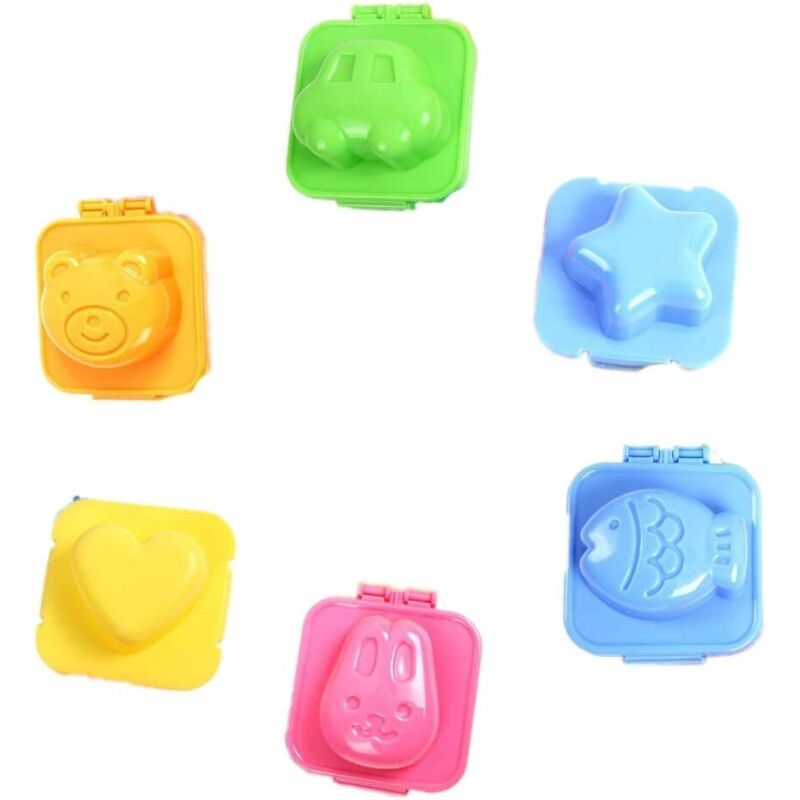 6-teiliges Eierform-set Aus Kunststoff, Geeignet Zum Eierkochen, Sushi-reisformen, Bento-boxen Und Sandwich-ausstecher. (5 X 4,5 X 5 Cm) – Fei Yu