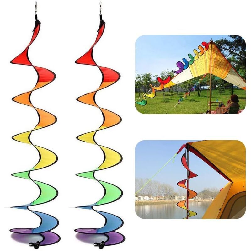 Spiralwindmühle, Bunte Spiralwetterfahne, Schlangenwindmühle, Campingzelt, Gartendekoration – Fei Yu