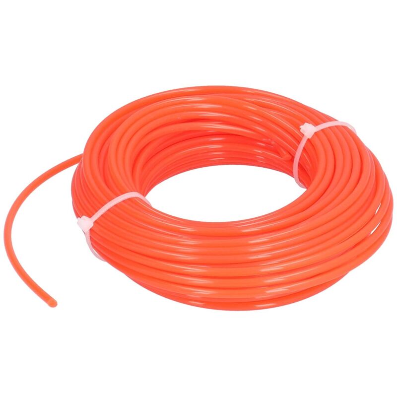 2,7 Mm X 15 M Nylon-rasentrimmerfaden, Hochleistungs-ersatzschnur Für Rasenmäher, Orangefarbener Schneiddraht Für Gartenrasenmäher