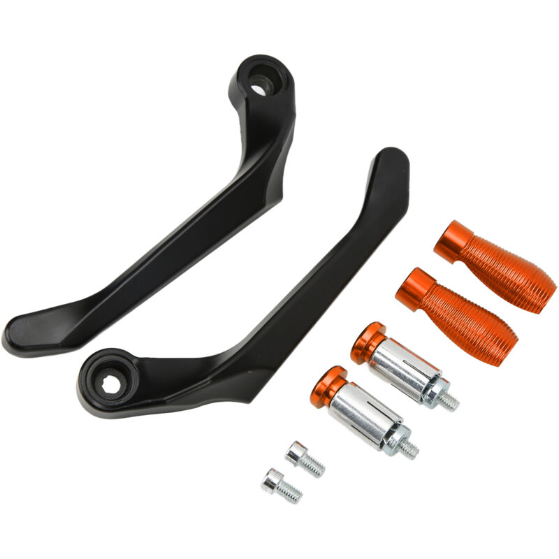 2-teiliges Set Aus Hebelschützern Aus Aluminiumlegierung Für Motorräder, Brems- Und Kupplungslenkerschützer Für Mountainbikes, Orange.
