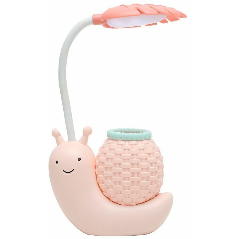 Usb-led-schreibtischlampe Für Kinder Zum Lesen, Augenschutz, Nachtlicht, Schneckenmotiv