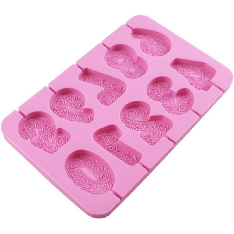 Silikonform Mit Alphabet Und Zahlen, Kuchenform Mit Rosa Zahlen – Fei Yu