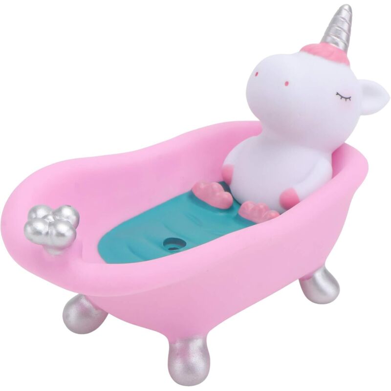 Seifenschale In Einhornform Aus Kunststoff, Seifenhalter Aus Kunststoff, Seifenablage, Seifenbehälter, Seifenbox Für Kinder, Für Reisen, Badezimmer, Küche, Toilette – Fei Yu
