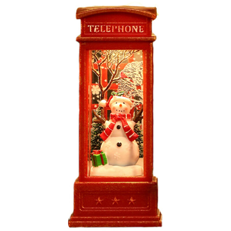 Schneekugellaterne Für Telefonzellen, Weihnachtslichterdekoration Für Karaoke-bars, Schneemann-dekoration