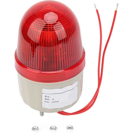 Luckdano Sehr Helle Led-blitzwarnleuchte, 220vac Rotes Signallicht Mit Parabolreflektor Für Kranwerkstätten.