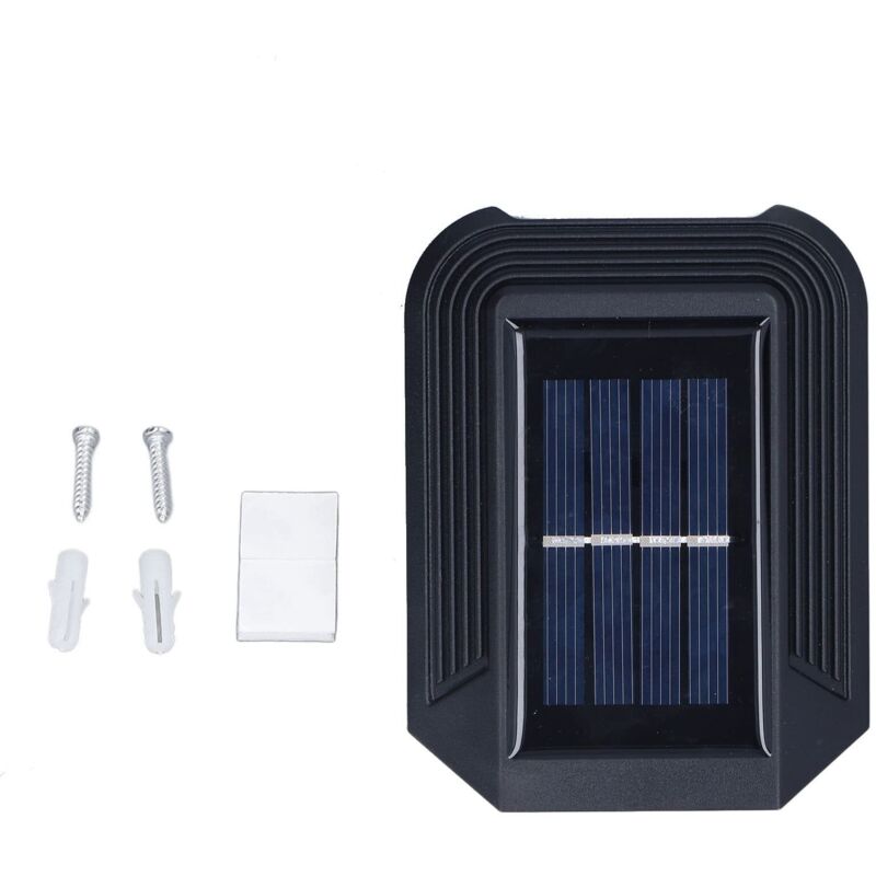 Solar-wandleuchten, 6 Led-solar-wandleuchten, Warmweiße Ip65-außenbeleuchtung, Wasserdichte Sicherheitsleuchten Für Den Außenbereich, Gartenweg (1)