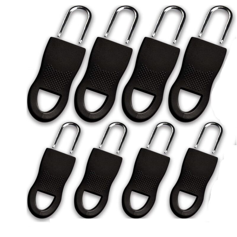 Inf Reißverschlussanhänger, 8er-pack, Schwarz