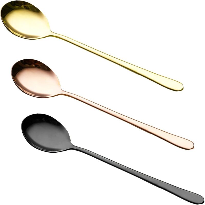 3-teiliges Set Kleiner Espressolöffel Aus Edelstahl, Dessertlöffel Und Esslöffel (spitzer Löffel) – Fei Yu