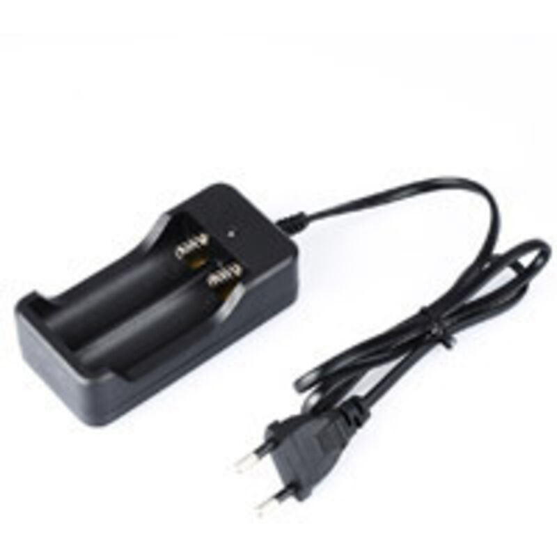 Ladegerät Mit Zwei Steckplätzen Für 18650-lithium-akkus, 4,2 V, Doppelladefunktion Mit Kabel, Helle Taschenlampe, Ladestation, Europäischer Standard
