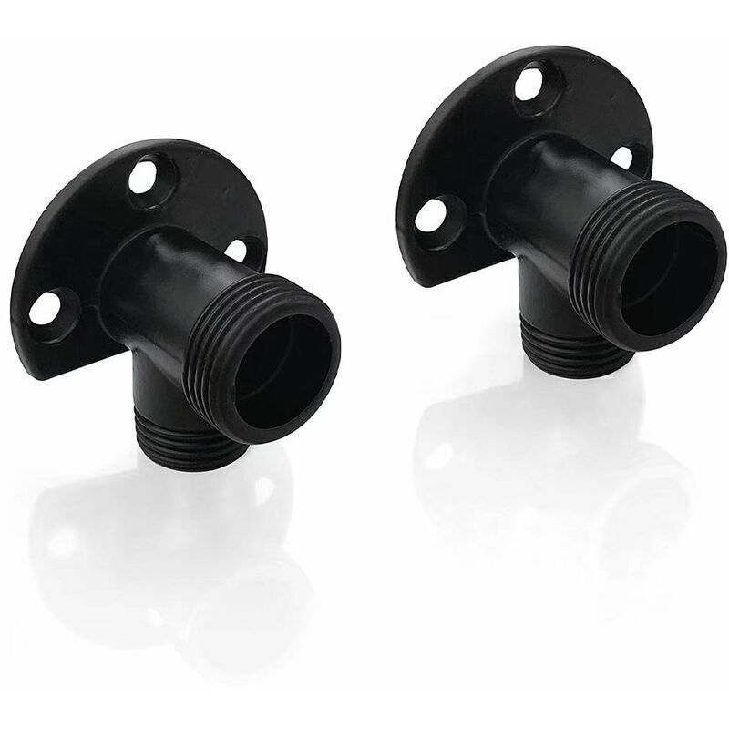 Mattschwarzes Installationsset Zum Anschluss Eines Freiliegenden Wasserhahnschlauchs, Außendusche, Aufputz-umrüstung Von Npt 1/2"-außengewinde Auf G 3/4"-außengewinde, 2 Stück