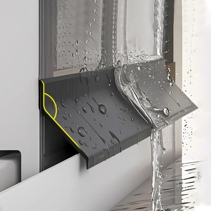 Crea – Selbstklebende, Regendichte Gummidichtungen Für Türen Und Fenster – Wasserdicht Und Feuchtigkeitsbeständig – Abmessungen: 1,5 M X 5 Cm