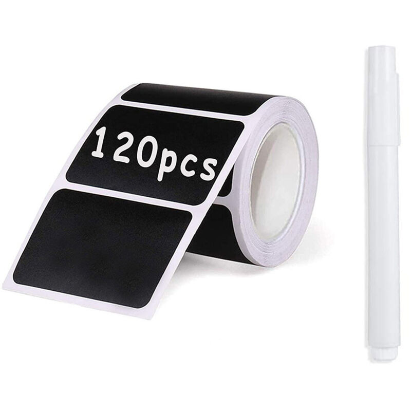 Wiederverwendbare, Wasserfeste Pvc-tafelaufkleberrolle, Etiketten Für Die Küchenaufbewahrung, 120 Stück/rolle