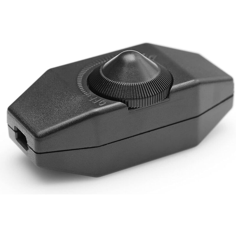 Crea 1-60w Led-dimmer, Dimmbar (drehdimmer), Ein/aus, 220-230v, Ce-zertifizierter Zwischenschalter, Schwarz