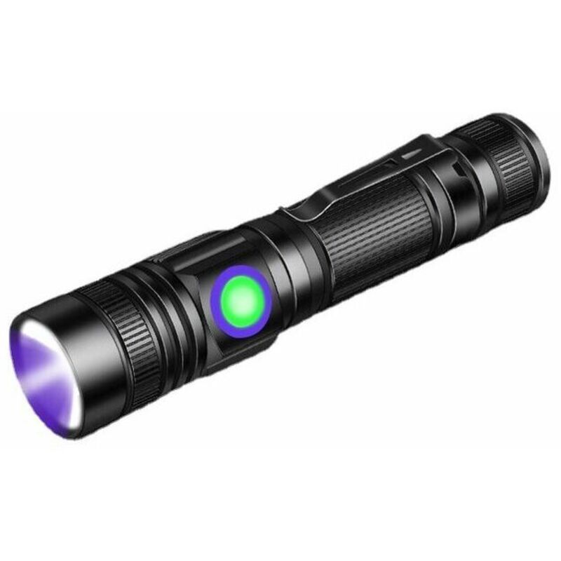 Wiederaufladbare 395-nm-uv-schwarzlicht-taschenlampe, Wood-lampe, Tragbare Mini-led-ultraviolett-schwarzlichtlampe Mit Clip