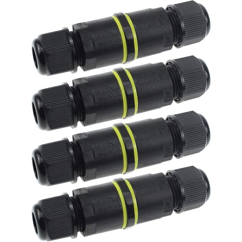 Wasserdichte Anschlussdose, Ip68-außensteckverbinder, Wasserdichte Anschlussdose Ø 3,5 Mm–7 Mm (4 Stück) – Fei Yu