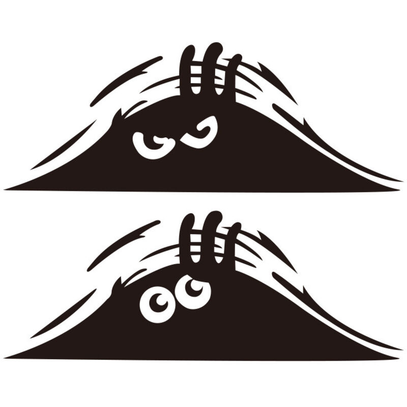 Set Mit 2 Autoaufklebern Für Den Außenbereich, Individuelle Autoaufkleber, Aufkleber Im Monster-design, Aufkleber-set Mit Spanischer Flagge, 6 Aufklebereinheiten