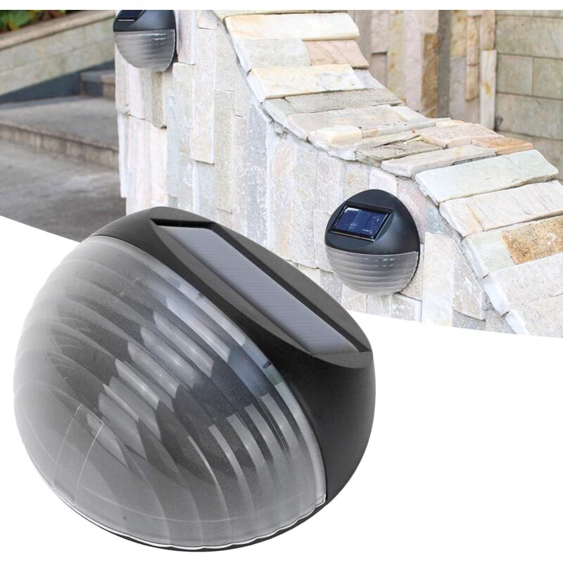 Halbkreisförmige, Smarte Solar-wandleuchte Mit Sensor, Wasserdicht, Dekorative Außenbeleuchtung Für Treppen, Stufen, Balkone Und Höfe (weißes Licht) - Fei Yu